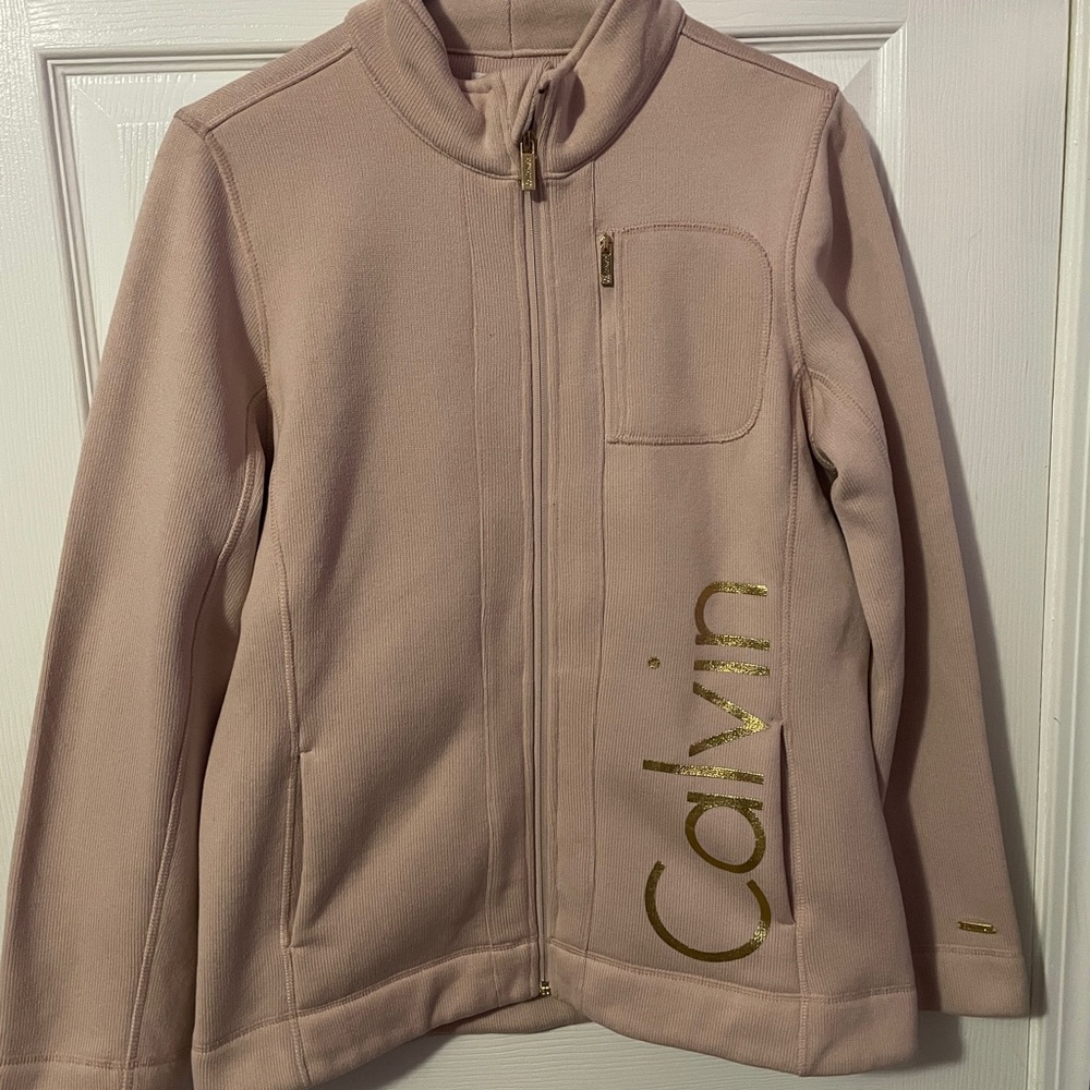 Calvin Klein Pastel Pink Zip-up Jacket
